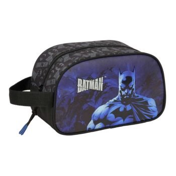 Neceser Oficial Batman DC Negro Preescolar Adaptable a Carro SAFTA