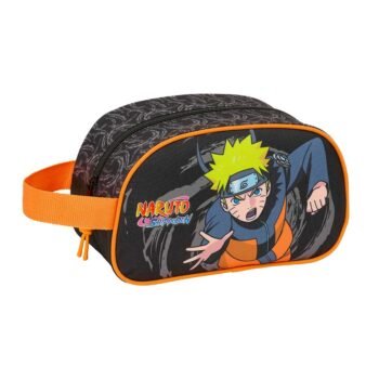 Naruto Neceser Escolar Negro SAFTA | Adaptable a Carro y Portatodo Oficial