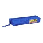 Sonic Portatodo Rectangular Azul con Goma Elástica para Cuaderno SAFTA