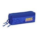 Sonic Portatodo Triple Pequeño Azul con Goma Elástica