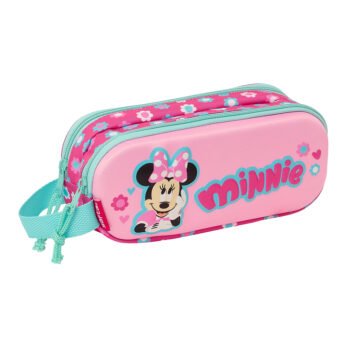 Minnie Mouse 3D Portatodo Doble Rosa Disney Oficial SAFTA