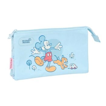 Portatodo Triple Mickey Baby Disney Azul Claro - Ideal Preescolar SAFTA