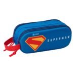 Superman 3D Portatodo Doble AZUL - Estuche Escolar DC Preescolar