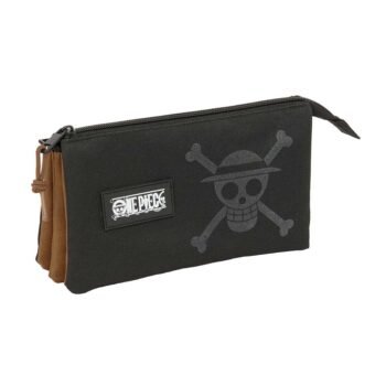 One Piece Portatodo Triple Negro SAFTA | Estuche Escolar Preescolar
