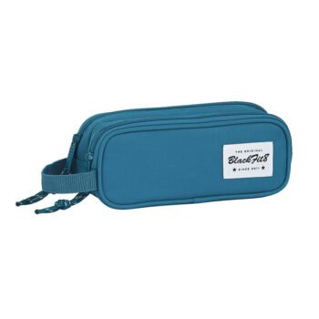 Blackfit8 Egeo Portatodo Doble Azul SAFTA - Estuche Organizador Juvenil