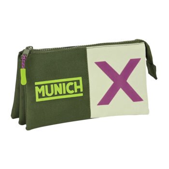Munich Bright Khaki Portatodo Triple Oficial SAFTA para Preescolar