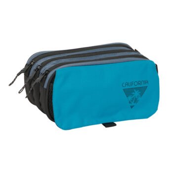 Blackfit8 California Portatodo Triple Reciclado Negro/Azul Escolar SAFTA