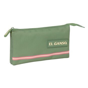 El Ganso Basics Verde Portatodo Triple SAFTA | Estuche Escolar Preescolar