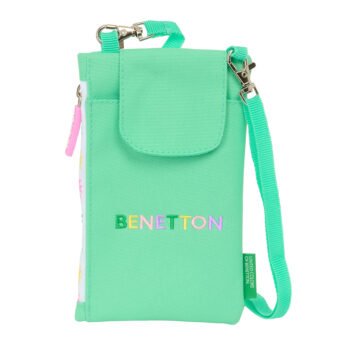 Benetton Mint Monedero Portamóvil Verde Menta Oficial SAFTA