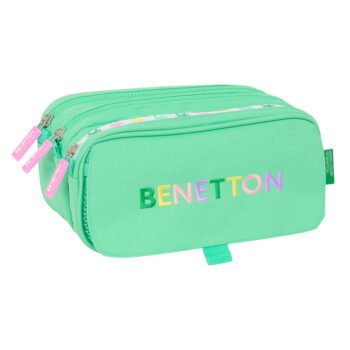 Benetton Mint Portatodo Triple Big Verde | Estuche Escolar SAFTA