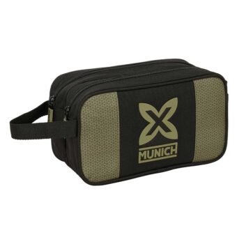 Munich West Neceser Doble Cremallera Adaptable Carro Verde/Negro