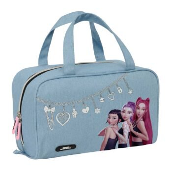 K-Pop Demon Hunters Huntr/X Neceser Rectangular Denim Azul/Vaquero