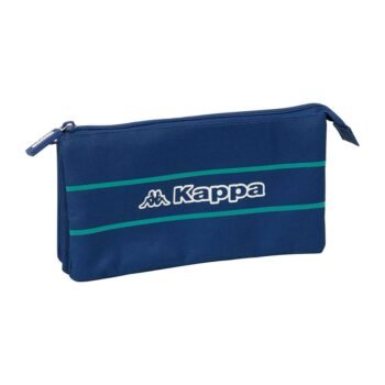 Kappa Marino Portatodo Triple SAFTA - Estuche Escolar Azul Marino