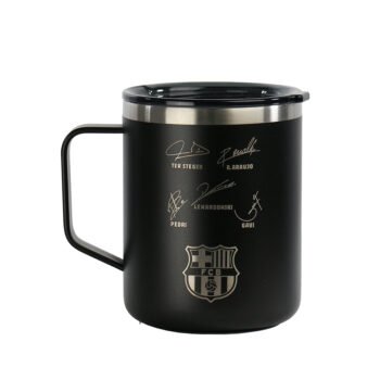F.C. Barcelona Black Taza Termo 400ml Oficial SAFTA Reutilizable