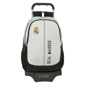 Mochila Real Madrid con Carro 1ª Equipación – Edición Oficial SuperMochilas (Alta Resistencia)