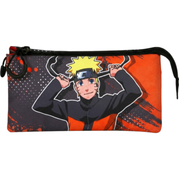 Estuche Portatodo Triple Naruto Hachimaki FAN 2.0 – Escolar, Gran Capacidad y Licencia Oficial