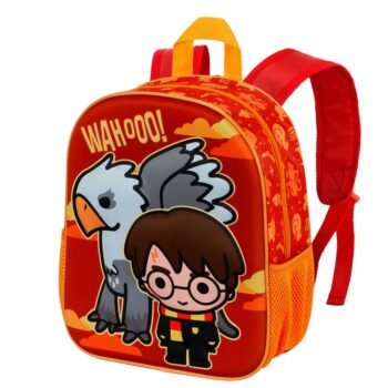 Harry Potter Mochila Infantil Preescolar Relieve Frontal 3D Naranja
