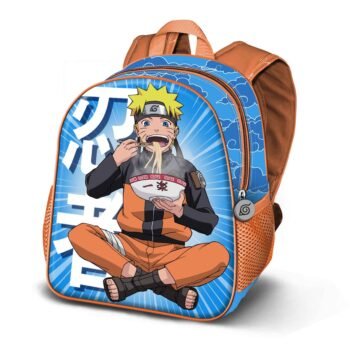 Naruto Mochila Infantil Preescolar Relieve Frontal 3D Azul