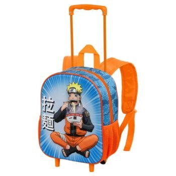 Naruto Mochila con Carro Relieve Frontal 3D Infantil Azul