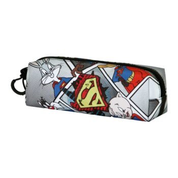 Looney Tunes Estuche Portatodo Cuadrado Gris