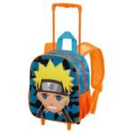 Naruto Mochila con Carro Relieve Frontal 3D Infantil Azul