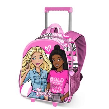 Barbie Mochila con Carro Relieve Frontal 3D Infantil Rosa