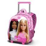 Barbie Mochila con Carro Relieve Frontal 3D Infantil Rosa