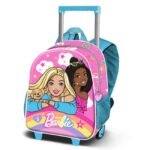 Barbie Mochila con Carro Relieve Frontal 3D Infantil Rosa