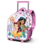 Disney Princesas Mochila con Carro Relieve Frontal 3D Infantil Rosa