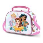 Disney Princesas Portameriendas Relieve Frontal 3D Infantil Rosa