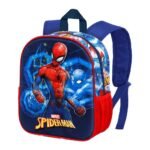 Marvel Spider-Man Mochila Infantil Preescolar Relieve Frontal 3D Azul