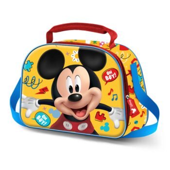 Disney Mickey Portamerienda 3D Boy Bolsa Porta Alimentos Infantil Amarillo