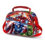 Marvel Avengers Bolsa Portamerienda 3D Battle Porta Alimentos Infantil Azul