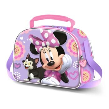 Disney Minnie Mouse Portameriendas Relieve Frontal 3D Infantil Morado
