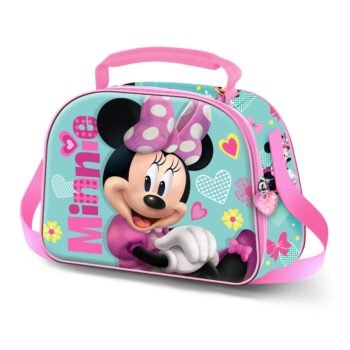 Disney Minnie Mouse Portameriendas Relieve Frontal 3D Infantil Rosa