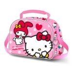 Sanrio Hello Kitty Portameriendas Relieve Frontal 3D Infantil Rosa
