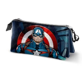 Marvel Capitán América Wings Estuche Portatodo Triple, Azul