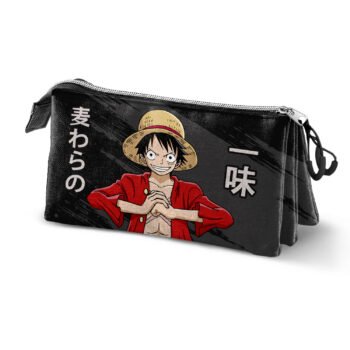 One Piece Estuche Portatodo Triple Negro