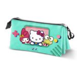 Sanrio Hello Kitty Estuche Portatodo Triple Azul