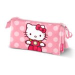 Sanrio Hello Kitty Estuche Portatodo Triple Rosa