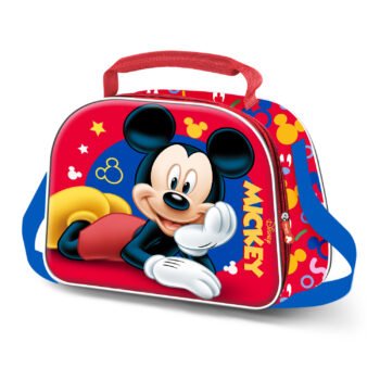 Disney Mickey Mouse Portameriendas Relieve Frontal 3D Infantil Rojo