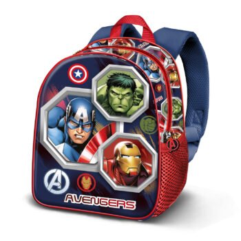 Marvel Avengers Mochila Infantil Preescolar Relieve Frontal 3D Multicolor