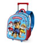 Mochila con Carro Relieve Frontal 3D Infantil Azul