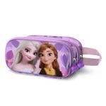 Disney Frozen Estuche Portatodo Relieve Frontal 3D Doble Morado