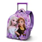 Disney Frozen Mochila con Carro Relieve Frontal 3D Infantil Morado