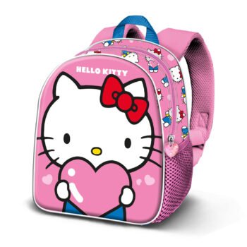 Sanrio Hello Kitty Mochila Infantil Preescolar Relieve Frontal 3D Rosa