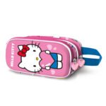 Sanrio Hello Kitty Estuche Portatodo Relieve Frontal 3D Doble Rosa