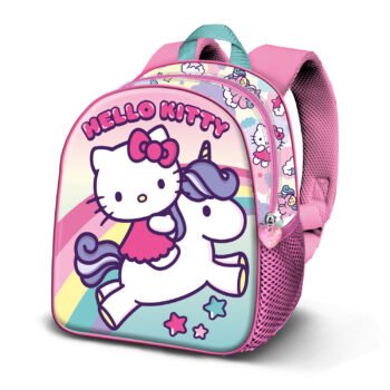Sanrio Hello Kitty Mochila Infantil Preescolar Relieve Frontal 3D Rosa