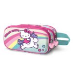 Sanrio Hello Kitty Estuche Portatodo Relieve Frontal 3D Doble Rosa