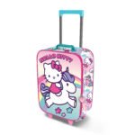 Sanrio Hello Kitty Maleta Trolley Relieve Frontal 3D Infantil Rosa